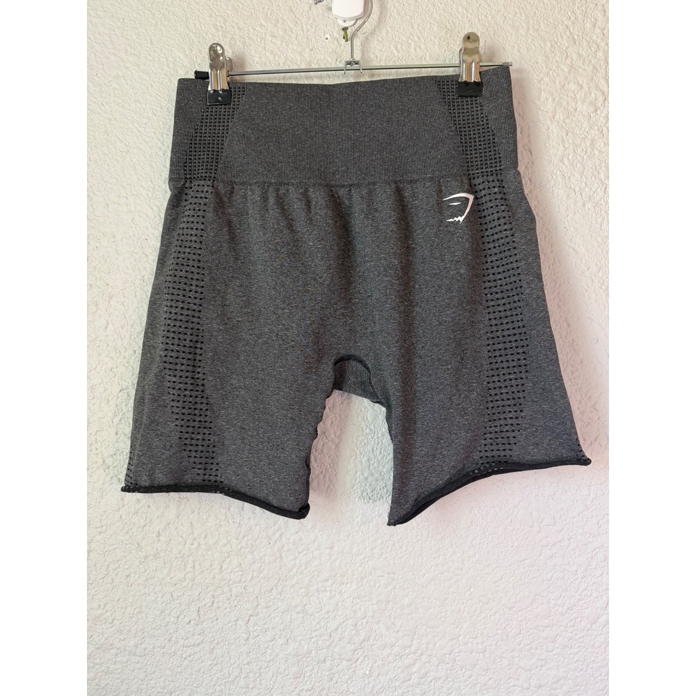 Gymshark Seamless Shorts Charcoal Grey Marl High Waisted Athletic Womens
